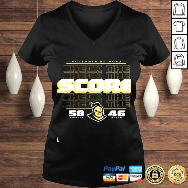 UCF Knights vs South Florida Bulls 2020 Football Check The Score shirt - Image 2