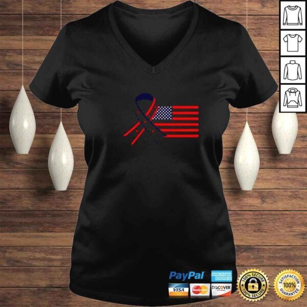 USA Flag and Ribbon Classic TShirt - Image 2