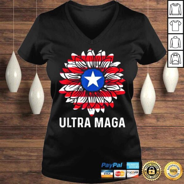 Ultra MAGA Proud UltraMaga Proud Republican USA Flag TShirt - Image 2