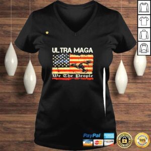 VLadies Ultra MAGA We The People 4th Of July Vintage USA Flag Eagle Shirt