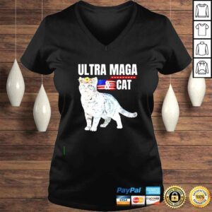 VLadies Ultra Maga And Cat shirt