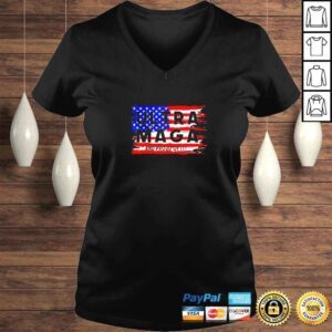 VLadies Ultra Maga And Proud Of It 4th Of July Vintage Us Flag TShirt