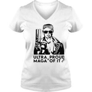 VLadies Ultra Maga And Proud Of It Donald Trump Gun Shirt