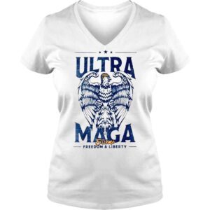 VLadies Ultra Maga Extreme Freedom And Liberty Blaze Media Shirt