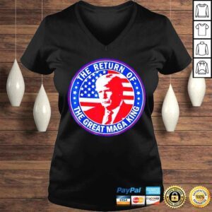 VLadies Ultra Maga The Return Of The Great Maga King Trump Shirt