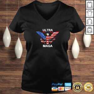 VLadies Ultra Maga United State Flag TShirt