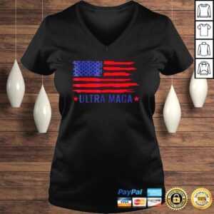 VLadies Ultra Mega Patriotic Trump Republicans American Flag Shirt