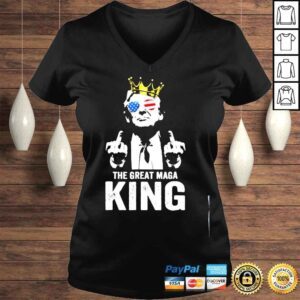 VLadies Ultra maga Trump middle finger the great maga king shirt