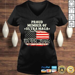 VLadies Ultra maga united state us flag shirt