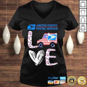 VLadies United states postal service logo love shirt