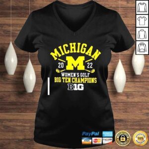 VLadies University of Michigan Womens Golf Big Ten Champions 2022 Shirt