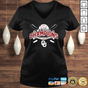 VLadies University of Oklahoma Baseball 2022 Big 12 Tournament Champions Shirt