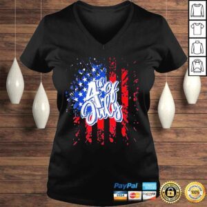 VLadies Usa freedom day 4th of july American flag patriotic shirt