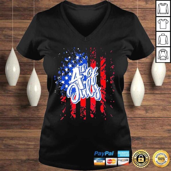 Usa freedom day 4th of july American flag patriotic shirt - Image 2