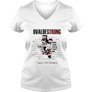 VLadies Uvalde strong pray for robb elementary victim list shirt