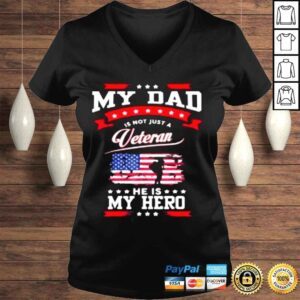 VLadies Veteran Dad Fathers Day Shirt