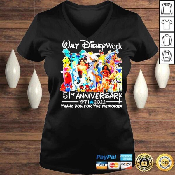 Walt Disney World 51st anniversary 1971 2022 thank you for the memories shirt - Image 2