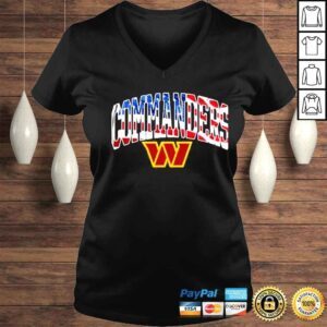 VLadies Washington Commanders 2022 Logo Team Banner Wave Shirt