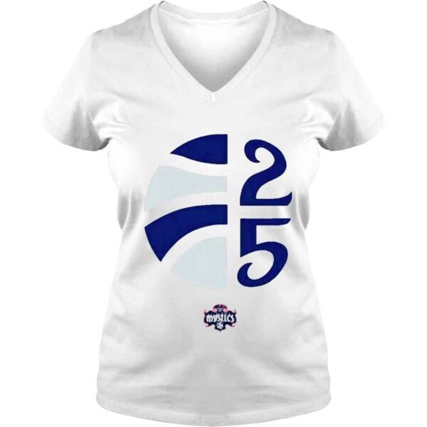 Washington mystics sportiqe white 25th anniversary logo shirt - Image 2