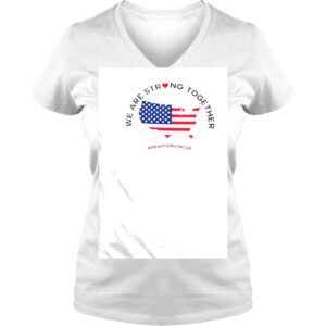 VLadies We are strong together love America flag shirt