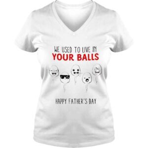 VLadies We used to live in your balls happy fathers day shirt