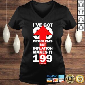 VLadies Wearechange Store Ive Got 99 Problems But Inflation Makes It 199 Plus Tax Shirt 1