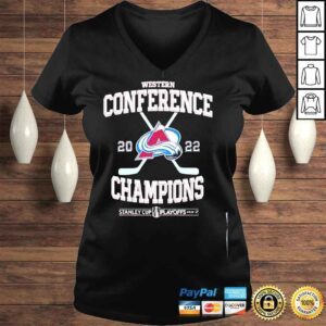 VLadies Western conference 2022 Colorado avalanche champions stanley cup playoff shirt