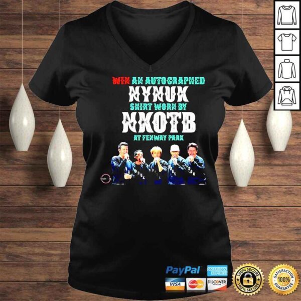 Win an automatic cargraphed nynux shirt worn by NKOTB shirt - Image 2