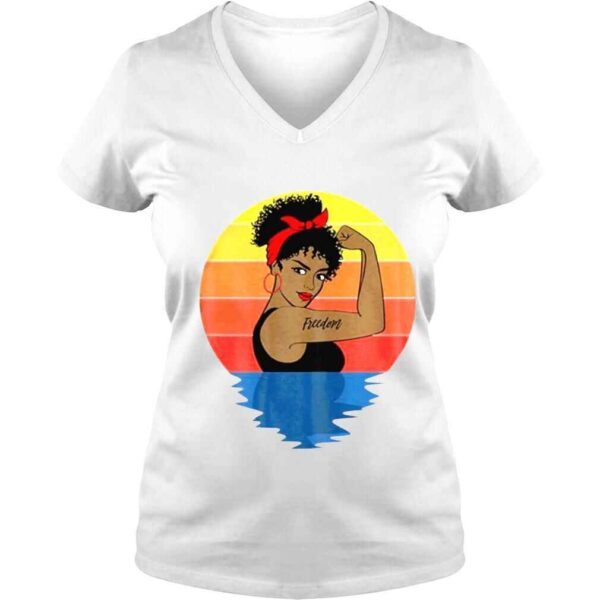 Womens Curly Black Afro African American Shirt - Image 2