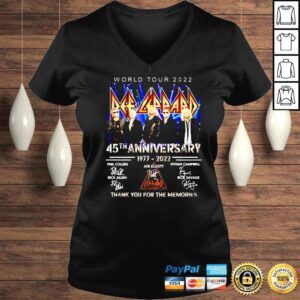 VLadies World Tour 2022 Def Leppard 45th anniversary 1977 2022 shirt