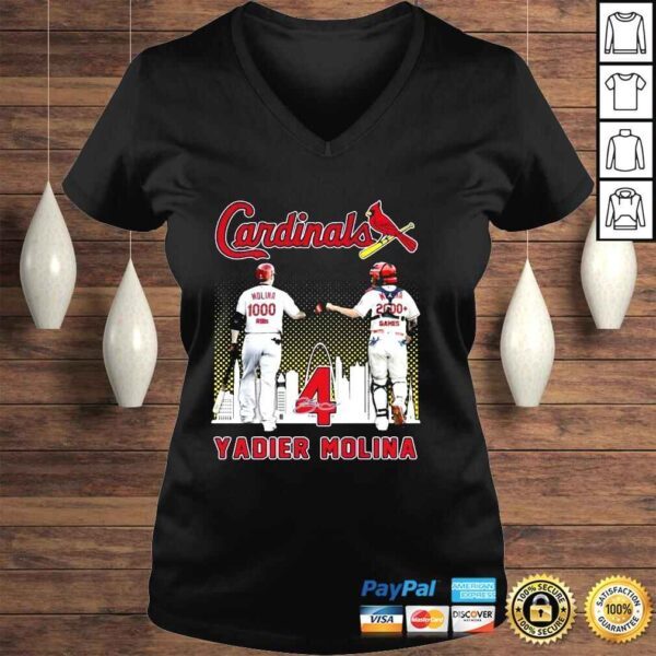 Yadier Molina St Louis Cardinals 1000 Rbis And 2000 Games Signatures shirt - Image 2