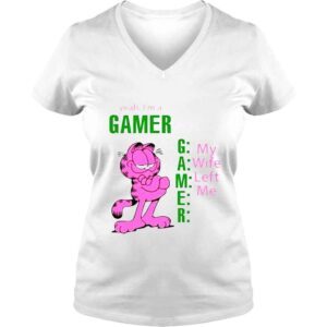 VLadies Yeah Im A Gamer My Wife Left Me T Shirt