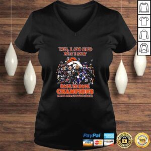 VLadies Yes I am Old but I saw Back to back Champions Super Bowls XXXII XXXIII shirt