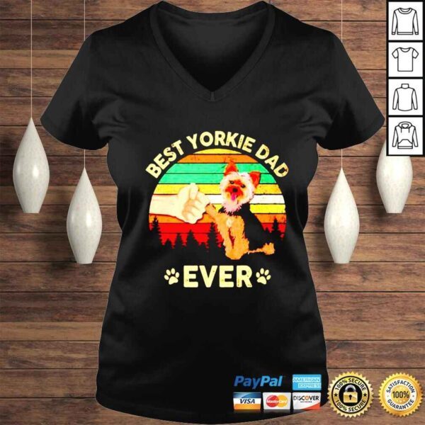 Yorkie Dad Ever Dog Lover Vintage Father’s Day shirt - Image 2