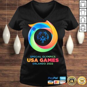 VLadies Youth Heather Charcoal 2022 Special Olympics USA Games Primary Logo T Shirt