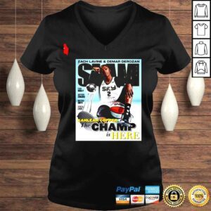 VLadies Zach Lavine And Demar Derozan Slam Kahleah Copper The Champ Is Here Shirt