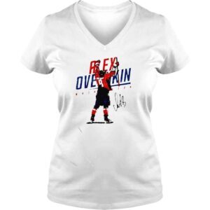 VLadies alex Ovechkin Goal Celebration B signature hockey shirt