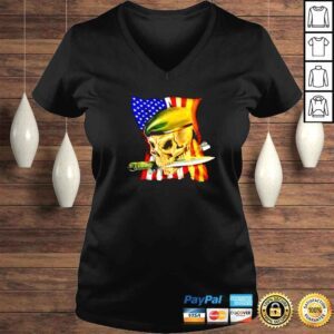 VLadies american flag skull and knife vintage shirt