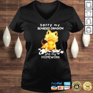 VLadies bearded dragon cute lizard beardie ate my homework shirt