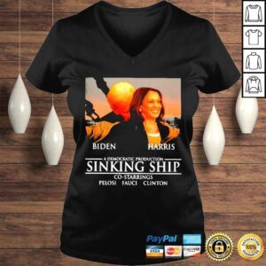 VLadies biden Harris a democratic production sinking ship shirt