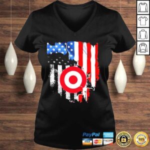 VLadies blood inside me american flag and target logo shirt