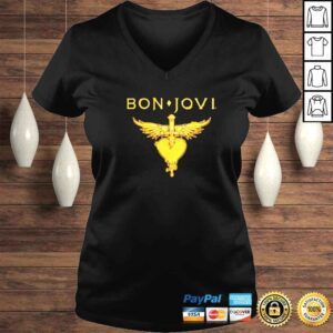 VLadies bon jovi heart wings cross love shirt