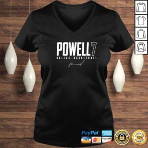 VLadies dwight Powell Dallas 7 basketball signature shirt