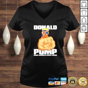 VLadies funny Donald Trump gym make America swole again shirt