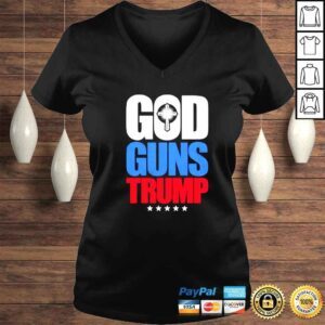 VLadies god guns Donald Trump star color shirt