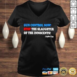 VLadies gun Control Now Stop The Slaughter Of The Innocents Tshirt