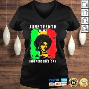 VLadies happy Juneteenth Is My Independence Day 1865 Black Pride Tee Shirt