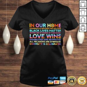 VLadies in our home black lives matter love wins shirt