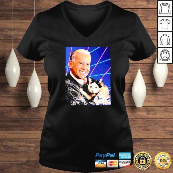 joe Biden hug the cat poster funny shirt - Image 2