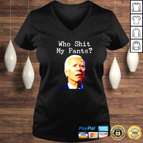 joe Biden who shit my pants question mark shirt - Image 2